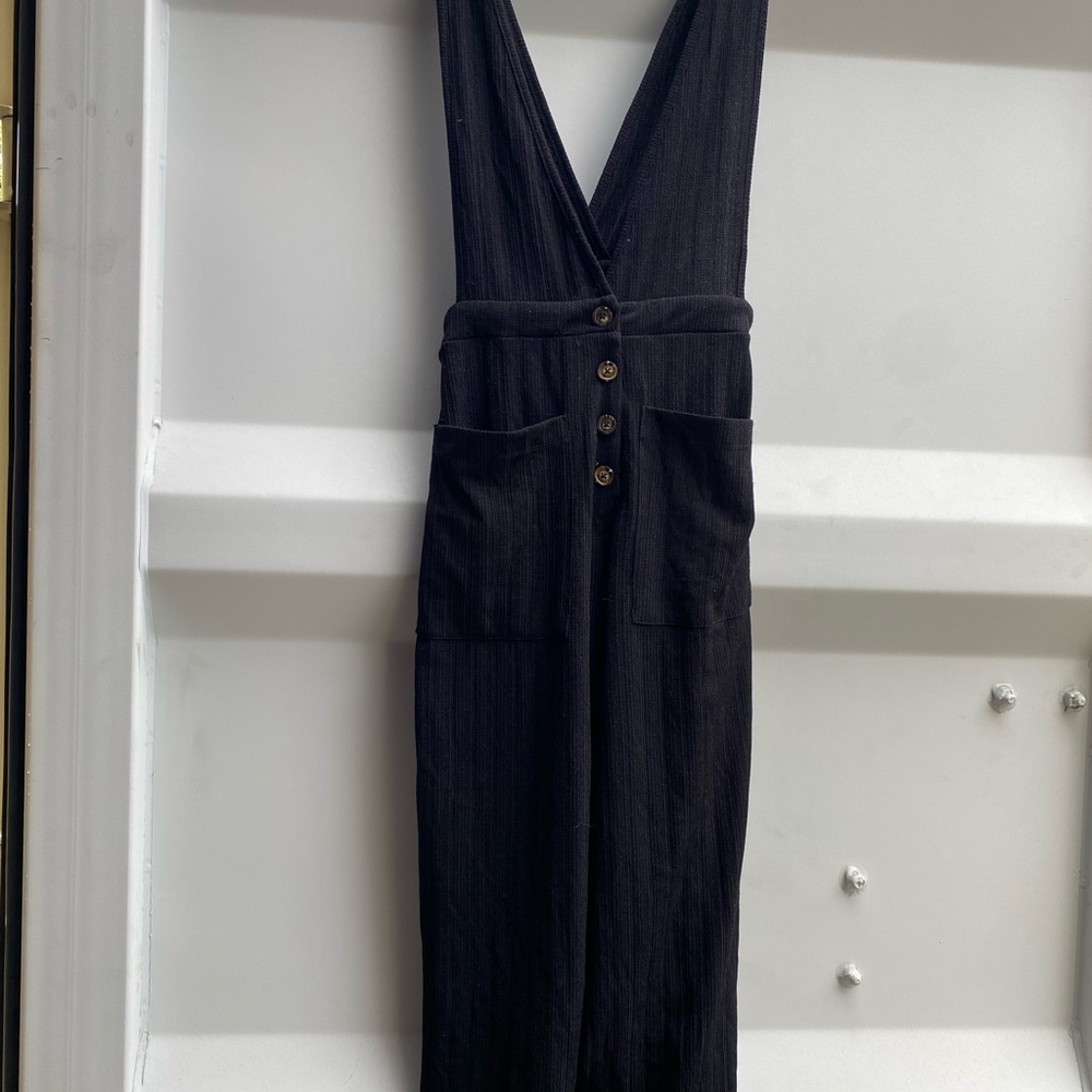 Sienna Sky Black Jumpsuit with V-Neck Design